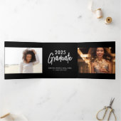 Afstuderen aankondiging van Tri-Fold Multi Photo (Binnen)