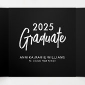 Afstuderen aankondiging van Tri-Fold Multi Photo (Binnenkant midden)