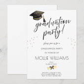 Afstuderen Aankondigingsfeest Uitnodigen, Eenvoudi Kaart (Voorkant / Achterkant)