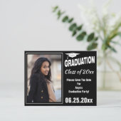 Afstuderen Aankondigingsfoto De datum opslaan Aankondigingskaart (Staand voorkant)