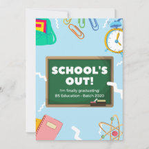 Afstuderen aankondigingskaart Bewerkbaar