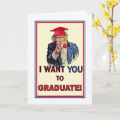 Afstuderen aanmoediging, Uncle Sam geven orders Kaart (Gele Bloem)