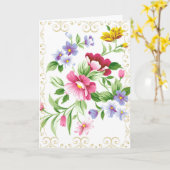 Afstuderen Aanvang Lof de Heer Floral Kaart (Gele Bloem)