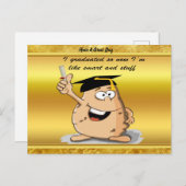 Afstuderen aardappel met een graad aankondigingskaart (Voorkant / Achterkant)