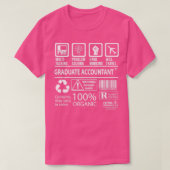 Afstuderen accountant MultiTasking Certified Job G T-shirt (Design voorkant)