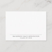 Afstuderen advies en wensen in Elegant Script Informatiekaartje (Achterkant)