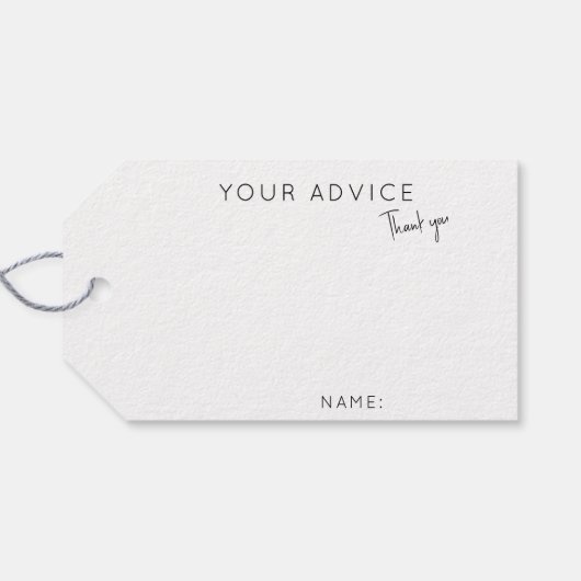 afstuderen advies label cadeaulabel (Achterkant Horizontaal)