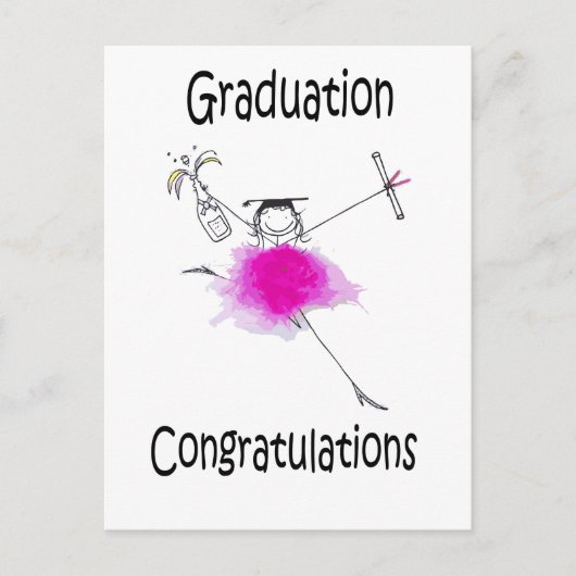 Afstuderen afdrukken |Afstuderen Cadeau | Briefkaart (Voorkant)