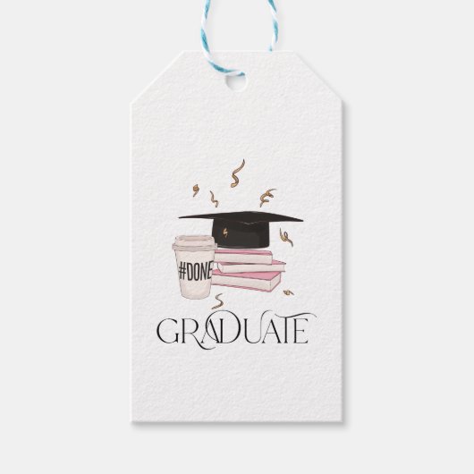 Afstuderen Afloopkapje Cadeaulabel (Voorkant)