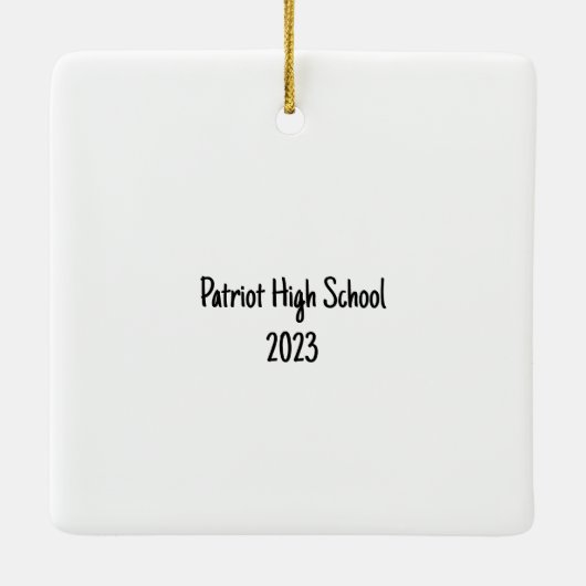 Afstuderen Afloopklep Keramisch Ornament (Achterkant)