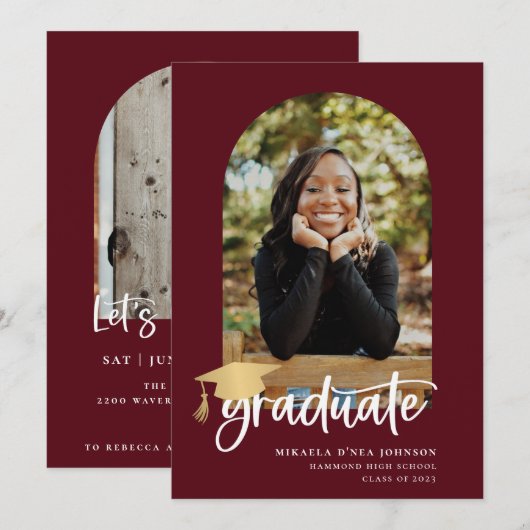 Afstuderen afspelen aankondiging (Voorkant / Achterkant)