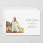 Afstuderen Afstudeerder Aankondiging Foto minimali (Achterkant)