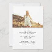 Afstuderen Afstudeerder Aankondiging Foto minimali (Achterkant)