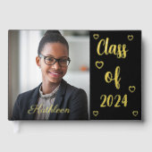 Afstuderen Afstudeerder Foto Afstuderen Goud Gastenboek (Voorkant)