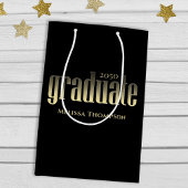 Afstuderen Afstudeerder Gold Afstuderen Script Bla Medium Cadeauzakje