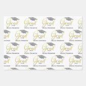 Afstuderen Afstudeerder Gold Afstuderen Script Pet Inpakpapier Vel (Voorkant)