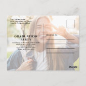 Afstuderen Afstudeerder Gold Calligrafie Eenvoudig Briefkaart (Achterkant)