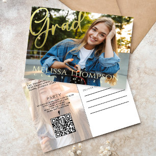 Afstuderen Afstudeerder Gold Calligrafie   Website Briefkaart
