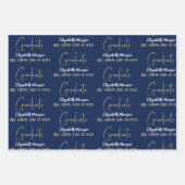 Afstuderen Afstudeerder Gold Calligraphy Script Mo Inpakpapier Vel (Voorkant)