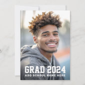 Afstuderen afstudeerder jaar foto afstuderen bedankkaart (Voorkant)