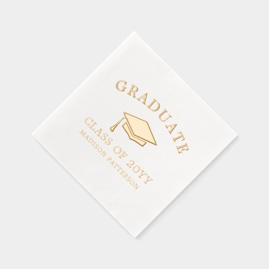 Afstuderen Afstudeerder Pet Gepersonaliseerd Afstu Folie Servetten (Rechts)