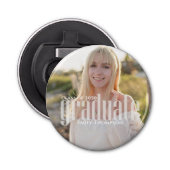 Afstuderen Afstudeerder Typografie Afstuderen Eenv Button Flesopener (Voorkant)