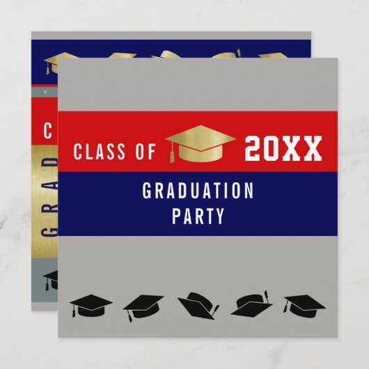 afstuderen / afstudeerfeest stijlvol kaart (Voorkant / Achterkant)