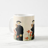 Afstuderen, Afstuderen een boek lezen Koffiemok (Voorkant links)