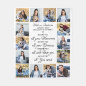 Afstuderen Afstuderen Inspirerend 14 Fotocollage Fleece Deken (Voorkant)
