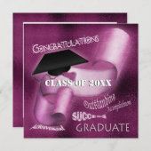 Afstuderen afstuderen klasse elegant kaart (Voorkant / Achterkant)
