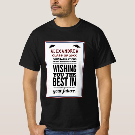 Afstuderen Afstuderen klasse Gefeliciteerd Custom T-shirt (Voorkant)