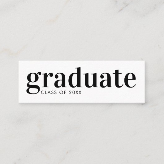 Afstuderen Afstuderen QR-code Sociale media Mini Visitekaartje (Voorkant)