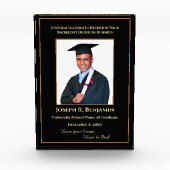 Afstuderen Afstuderen School College Gold Custom Fotoblokken (Voorkant)