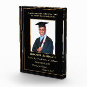 Afstuderen Afstuderen School College Gold Custom Fotoblokken (Rechts)