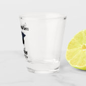 Afstuderen Afstuderen School Gefeliciteerd Shot Glas (Rechts)