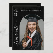 Afstuderen Afstuderen Stijlvol Aankondiging (Voorkant / Achterkant)