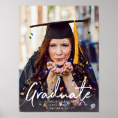 Afstuderen Afstuderen Typografie Foto Poster (Voorkant)