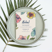 Afstuderen Aloha Hawaiian Flowers Kaart