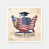 "Afstuderen Amerikaanse stijl" Servet (Voorkant)