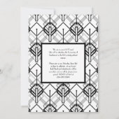 Afstuderen Art Deco Black White Aankondiging (Achterkant)