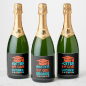 Afstuderen art Hotter in één graad Sparkling Wijnetiket (Flessen)