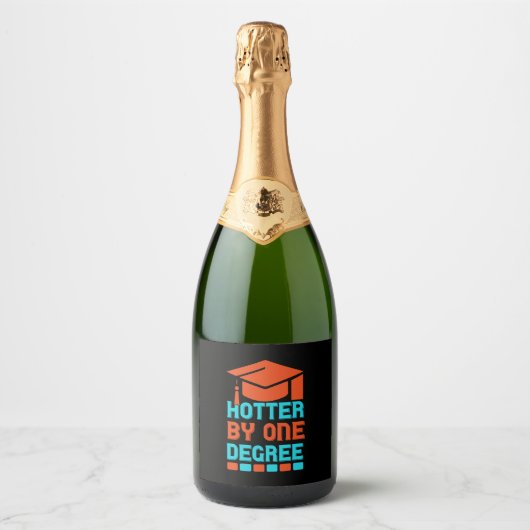 Afstuderen art Hotter in één graad Sparkling Wijnetiket (Voorkant)