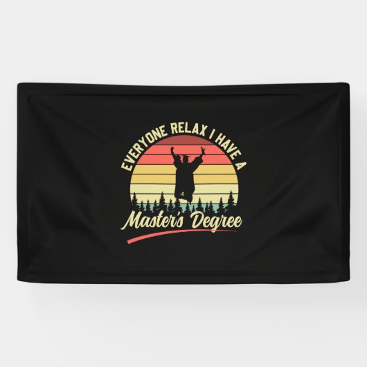Afstuderen Art. | Ik heb een mastergraad Spandoek (Horizontaal)
