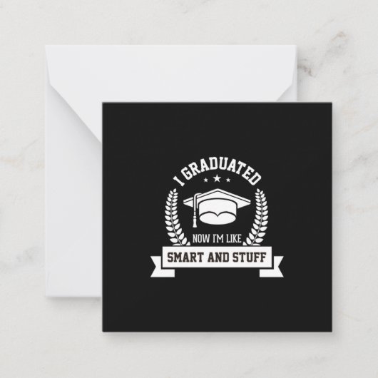 Afstuderen Art. | Ik heb nu gestudeerd en ben als Notitiekaartje (Voorkant)