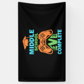 Afstuderen Art. | Midden-schoolniveau voltooid Spandoek (Verticaal)