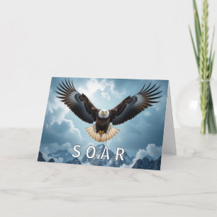 Afstuderen Bald Eagle met SOAR tekst Kaart