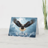 Afstuderen Bald Eagle met SOAR tekst Kaart (Voorkant)