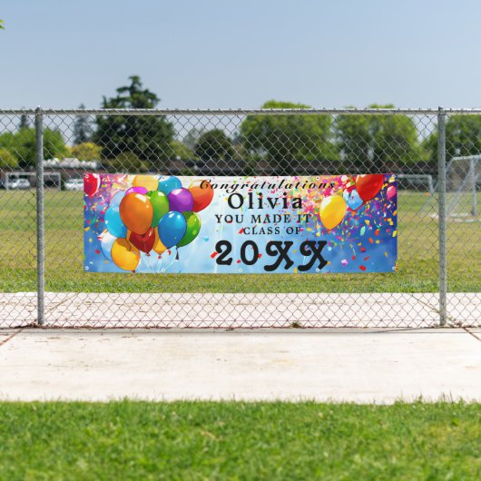 Afstuderen Banner, Aangepaste Congrats Afstuderen Spandoek (Insitu)