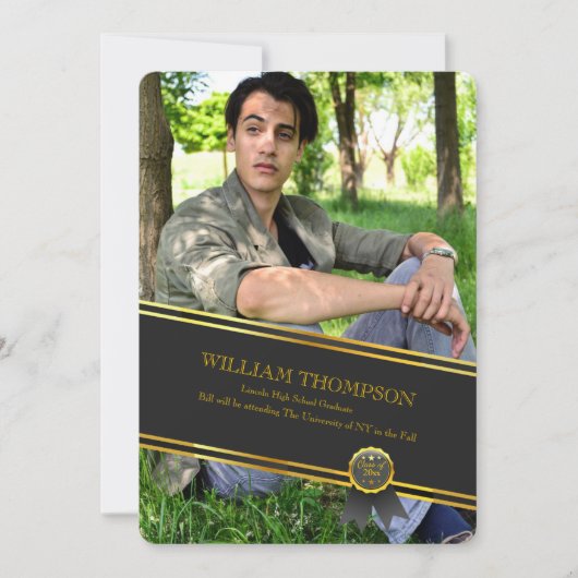 Afstuderen Banner Fotoaankondiging Aankondiging (Voorkant)