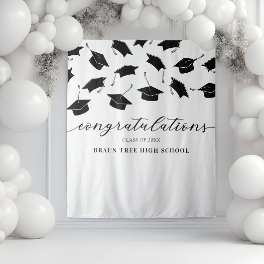 Afstuderen banner school wandkleed